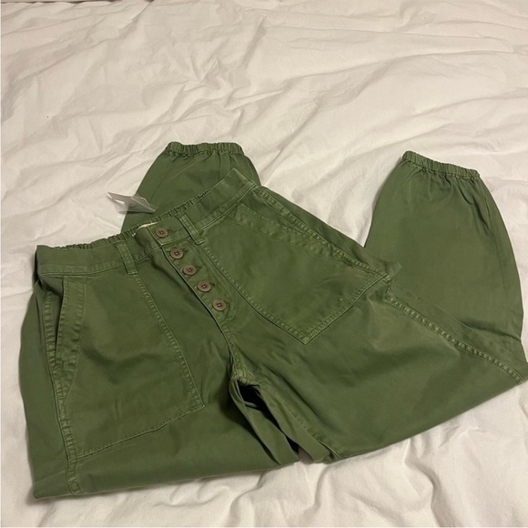 Madewell Griff Twill Jogger Pants Faded Fern 26 NWT - Picture 4 of 8